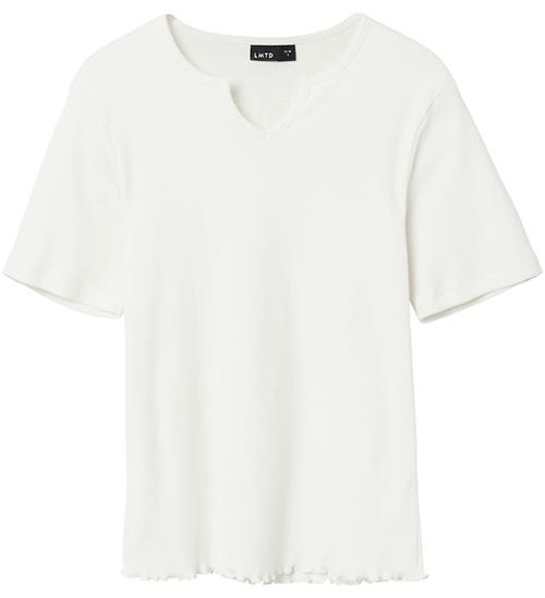 LMTD LMTD T-shirt - Rib - NlfDidaope Short Top - White Alyssum