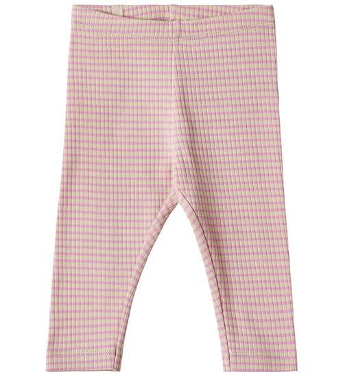 Se Wheat Leggings - Jules - Pink Lilac Stripe ved KidsWorld