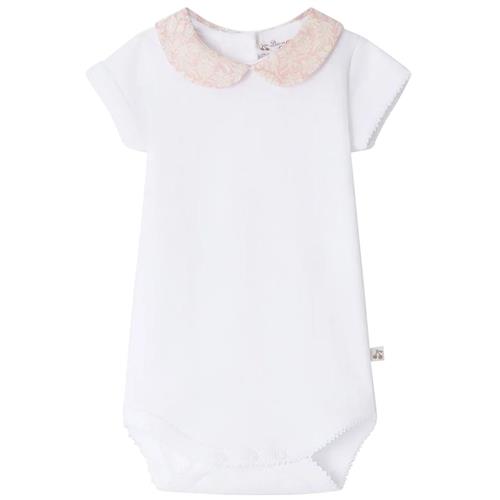 Se Bonpoint Calix Babybody Hvid | Lyserød | 3 months ved Babyshop