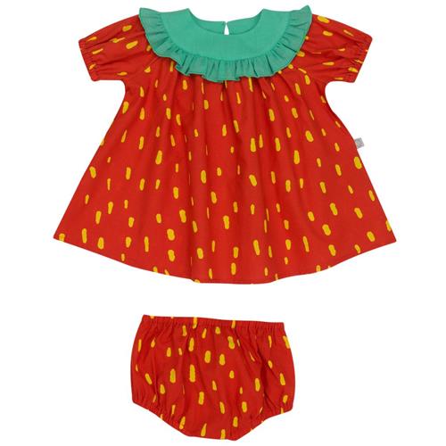 Stella McCartney Kids Jordbærformet Baby-kjole Rød | Rød | 9 months