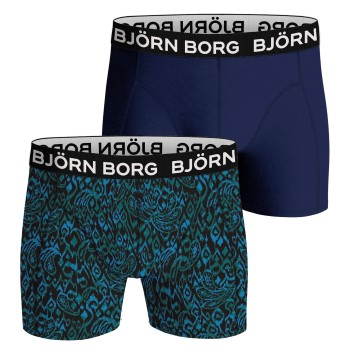 Björn Borg Bjorn Borg Bamboo Cotton Blend Boxer 2P Blå/Grøn Medium Herre