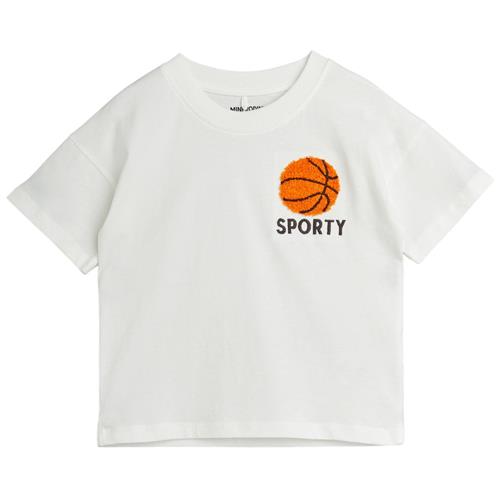 Se Mini Rodini GOTS Basketball T-shirt Hvid | Hvid | 80/86 cm ved Babyshop