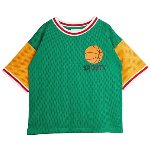 Se Mini Rodini Basket T-Shirt Grøn | Grønn | 104/110 cm ved Babyshop