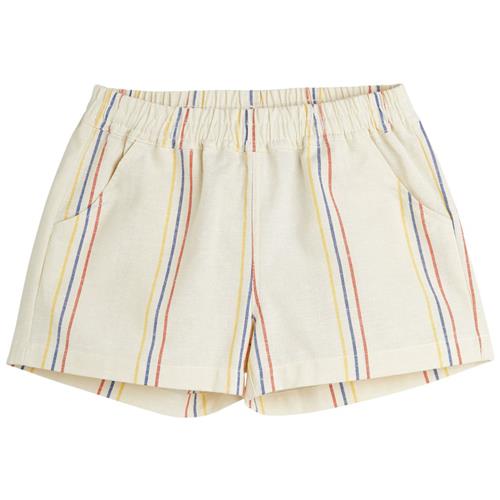 Se Mini Rodini GOTS Stribet Shorts Off White |  | 92/98 cm ved Babyshop