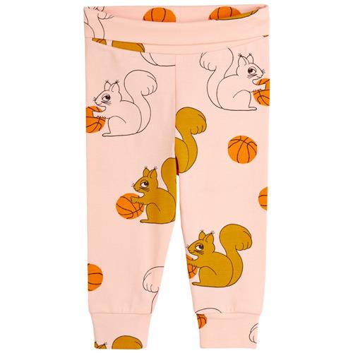 Se Mini Rodini GOTS Squirrels Baby-leggings Lyserød 62 cm  Lyserød  62 cm  kvinde ved Babyshop