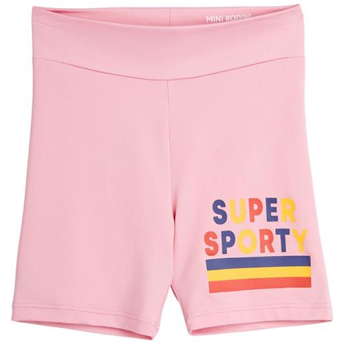 Se Mini Rodini Super Sporty Cykelshorts Lyserød | Lyserød | 116/122 cm ved Babyshop