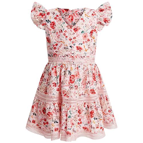 Se Bardot Junior Zietta Mini Blomstret Kjole Blush | Lyserød | 7 years ved Babyshop