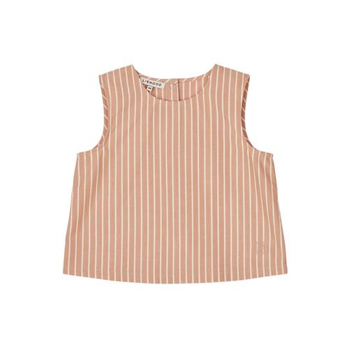 Liewood Delphia Stribet Tanktop Tuscany Rose/Creme de la Creme | Lyserød | 104 cm