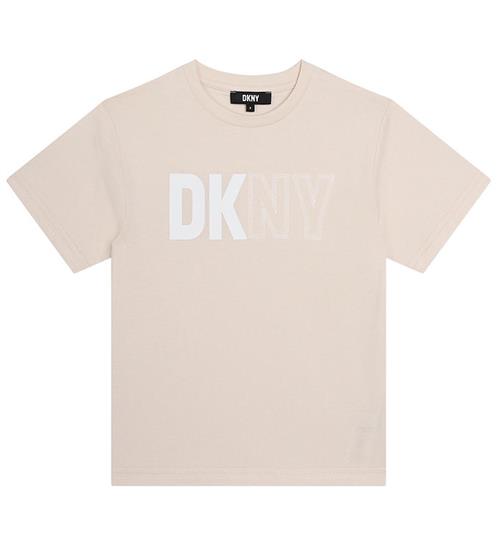 Se DKNY DKNY T-shirt - Creme m. Hvid ved KidsWorld