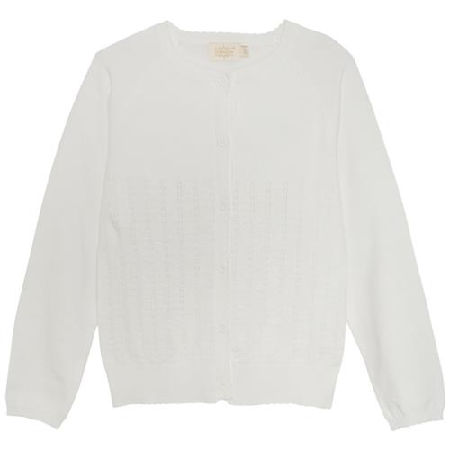 Creamie Cardigan I Pointelle Cloud | Hvid | 98 cm