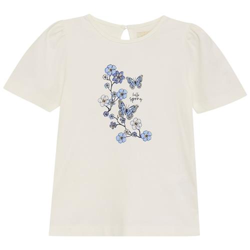 Creamie GOTS T-shirt Med Tryk Xenon Blue | Hvid | 92 cm