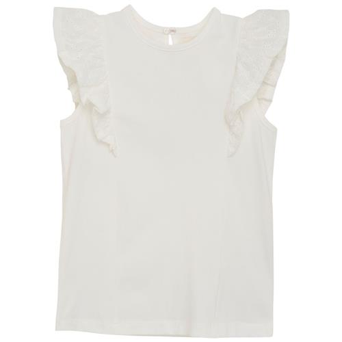 Se Creamie Tanktop Med Broderie Anglaise Cloud | Hvid | 110 cm ved Babyshop