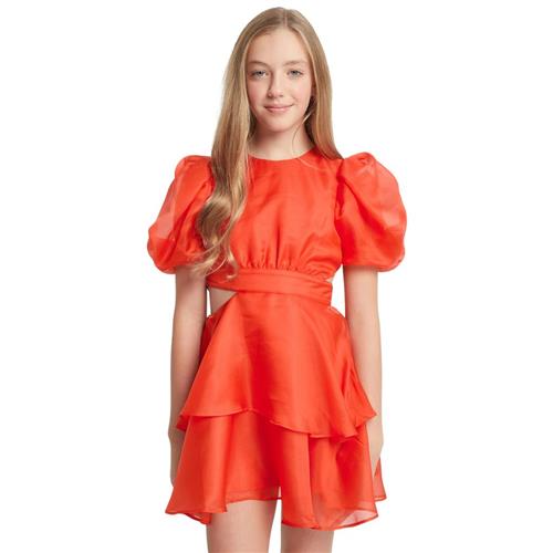 Bardot Junior Enya Organza Mini Kjole Fire Red | Rød | 10 years