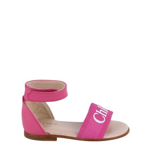 Se Chloé Logo Sandaler Lyserød | Lyserød | 22 EU ved Babyshop