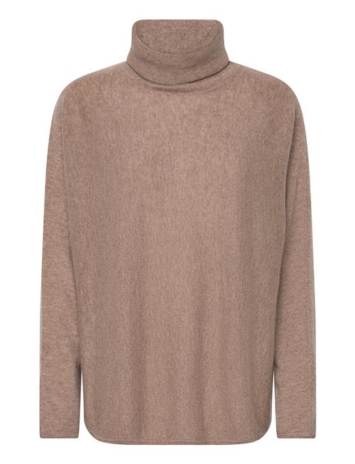 Se Davida Cashmere Curved Turtleneck Davida Cashmere Brown ved Booztlet