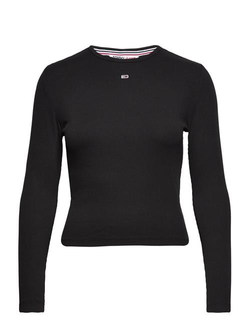 Tommy Jeans Tjw Bby Essential Rib Ls Tommy Jeans Black