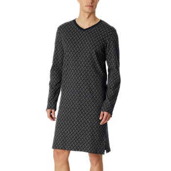 Se Schiesser Fine Interlock Men Longsleeve Nightdress Mørkblå bomuld 50 Herre ved Timarco