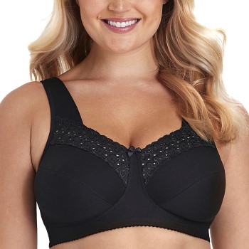 Miss Mary of Sweden Miss Mary Broderie Anglais Soft Bra Bh Sort D 80 Dame