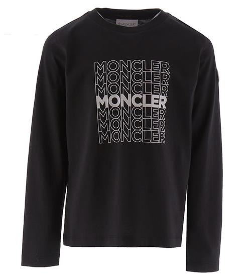 Se Moncler Bluse - Sort m. Hvid ved KidsWorld