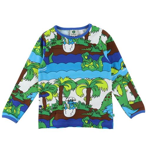 Se SmÃ¥folk SmÃ¥folk Bluse - Blue Atoll m. Dinosaur ved KidsWorld