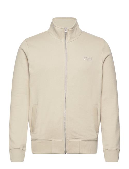 Se Superdry Essential Logo Zip Tracktop Ub Superdry Beige ved Booztlet