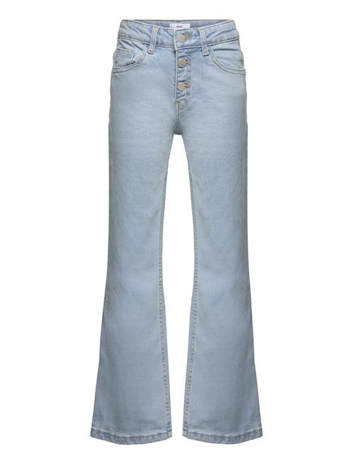 Buttons Flare Jeans Mango Blue