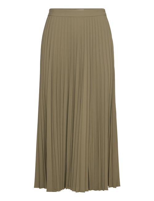 Mango Pleated Long Skirt Mango Green