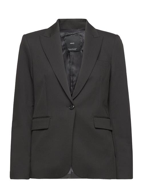 Mango Fitted Suit Jacket Mango Black