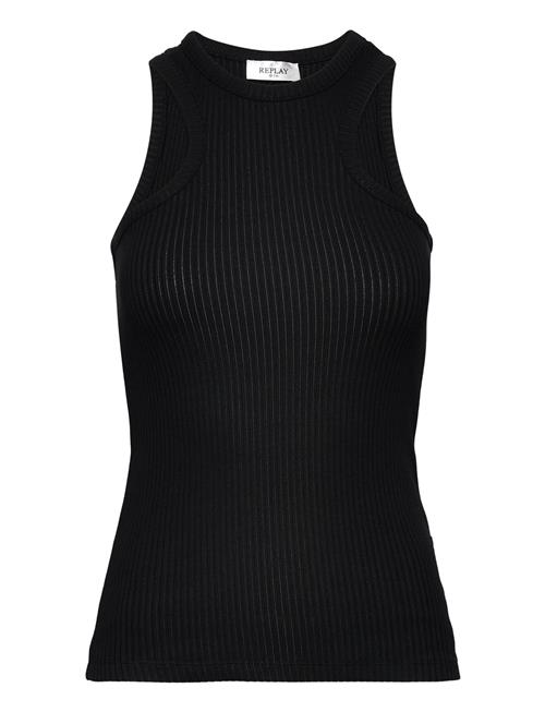 Se Replay Tank Top Slim Replay Black ved Booztlet