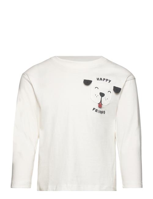 Mango Printed Long Sleeve T-Shirt Mango White