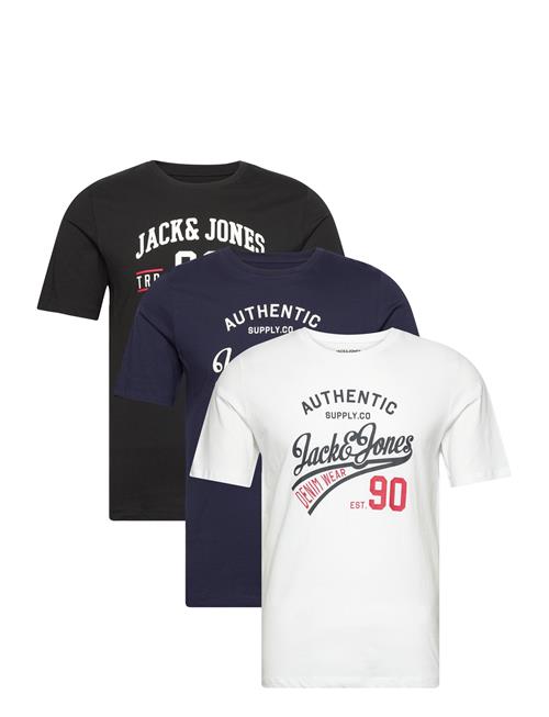 Se Jack & Jones Jjethan Tee Ss Crew Neck 3Pk Mp Noos Jack & J S Black ved Booztlet