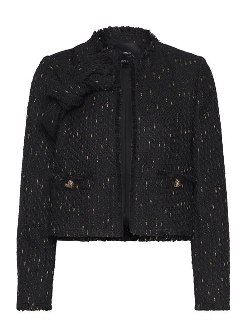 Tweed Jacket With Lurex Details Mango Black