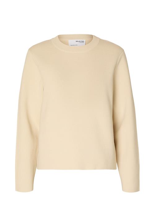 Selected Femme Slfliva Ls Knit O-Neck Noos Selected Femme Beige