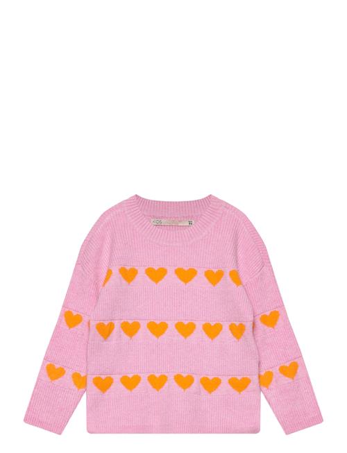 Kids Only Kmgdana L/S Heart O-Neck Knt Kids Only Pink