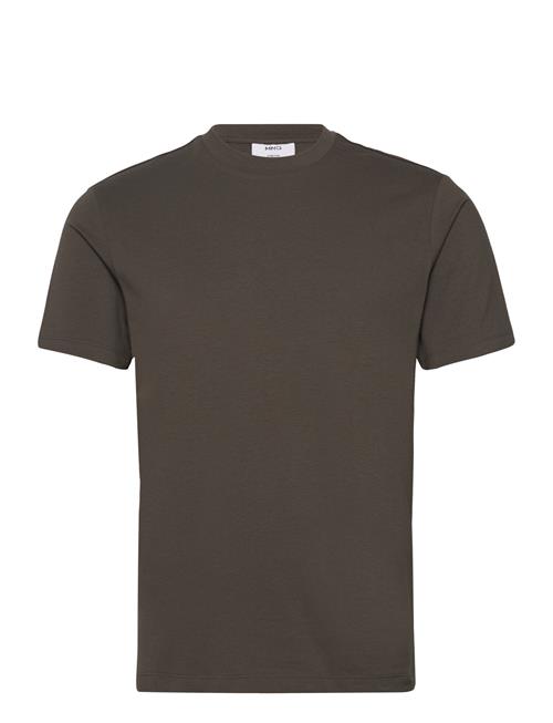 Mango Stretch Cotton T-Shirt Mango Khaki