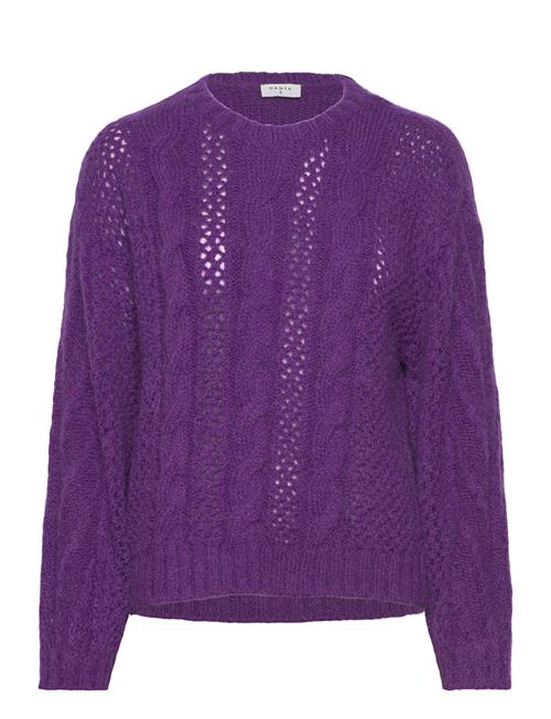 Se Dante6 D6Flory Cable Sweater Dante6 Purple ved Booztlet