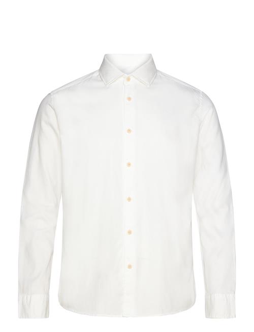 Slhregbond-Garment Dyed Shirt Ls Selected White
