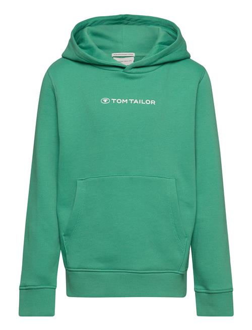 Se Tom Tailor Printed Hoody Tom Tailor Green ved Booztlet