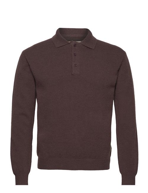 Se Taikan Marle L/S Polo Sweater-Brown Taikan Brown ved Booztlet