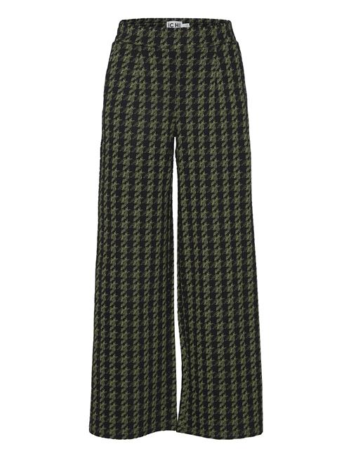 ICHI Ihkate Houndstooth Wide Pa ICHI Green