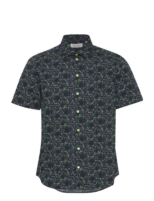 Casual Friday Cfanton Ss Aop Leaf Shirt Casual Friday Navy