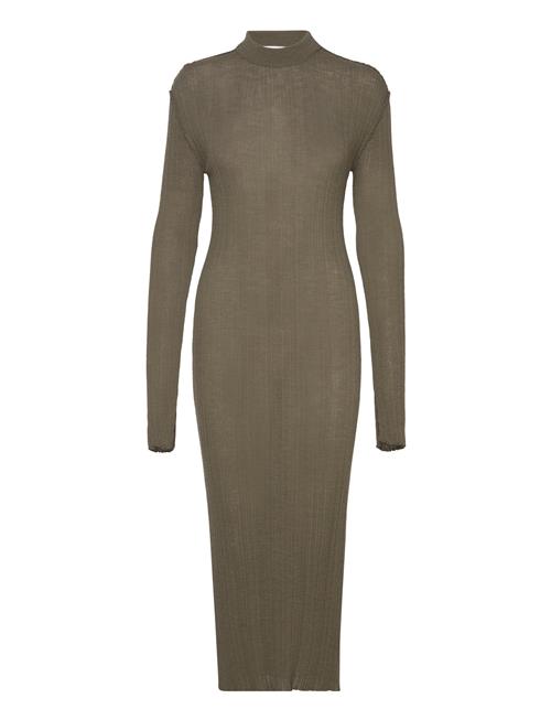 Hope Ribbed Knitted Dress Hope Khaki