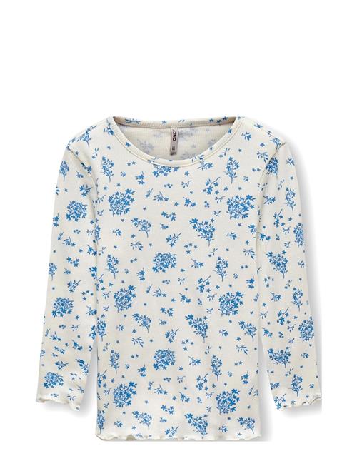 Se Kids Only Kmgevig L/S Rib Top O-Neck Jrs Kids Only Blue ved Booztlet