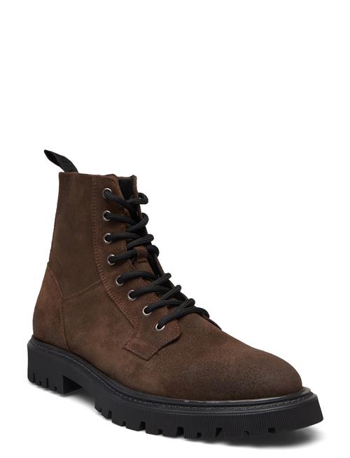 Se Les Deux Tatum Suede Lace-Up Boot Les Deux Brown ved Booztlet