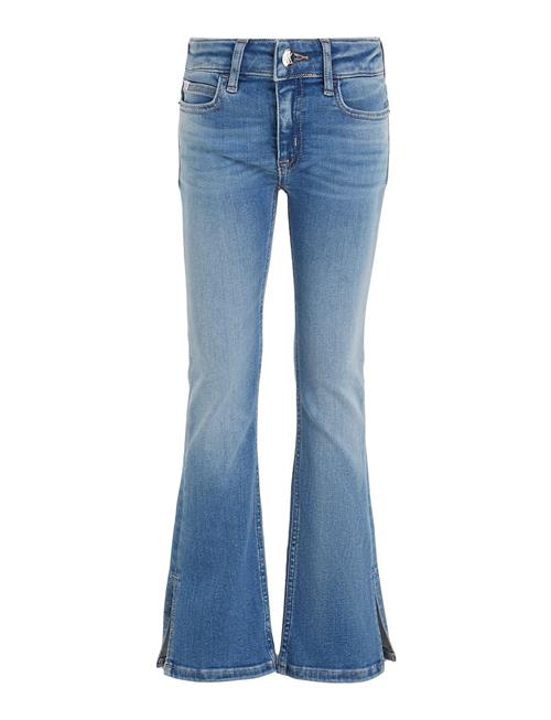 Se Calvin Klein Flare Mr Split Visual Mid Blue Calvin Klein Blue ved Booztlet