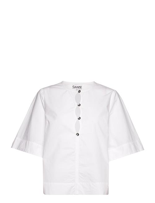 Cotton Poplin Blouse Ganni White