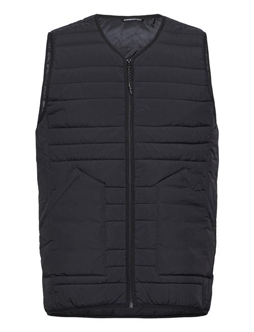 Go Anywear Quilted Padded Zip Vest Knowledge Cotton Apparel Black