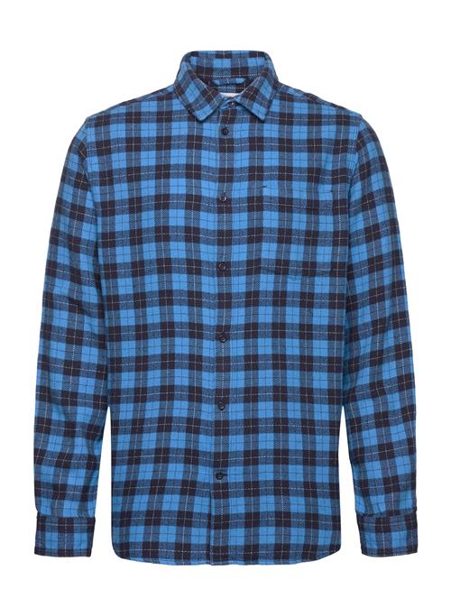 Knowledge Cotton Apparel Loose Fit Checkered Shirt - Gots/Ve Knowledge Cotton Apparel Blue