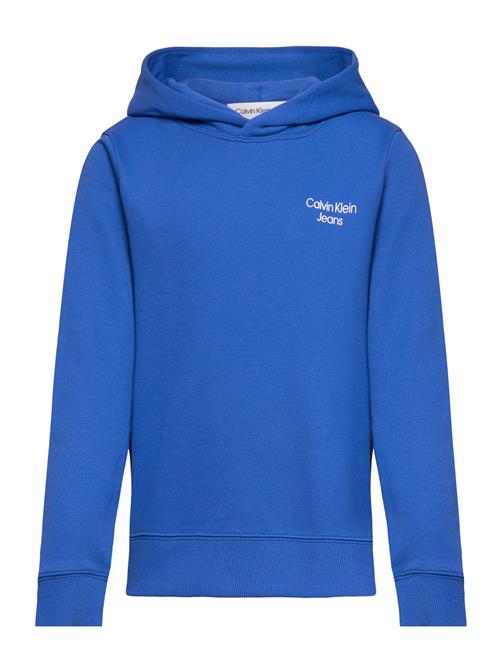 Calvin Klein Ckj Stack Logo Hoodie Calvin Klein Blue