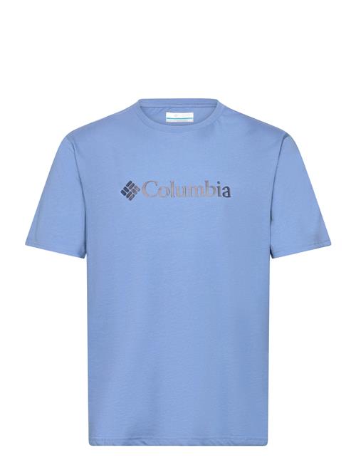 Se Columbia Sportswear Csc Basic Logo Short Sleeve Columbia Sportswear Blue ved Booztlet